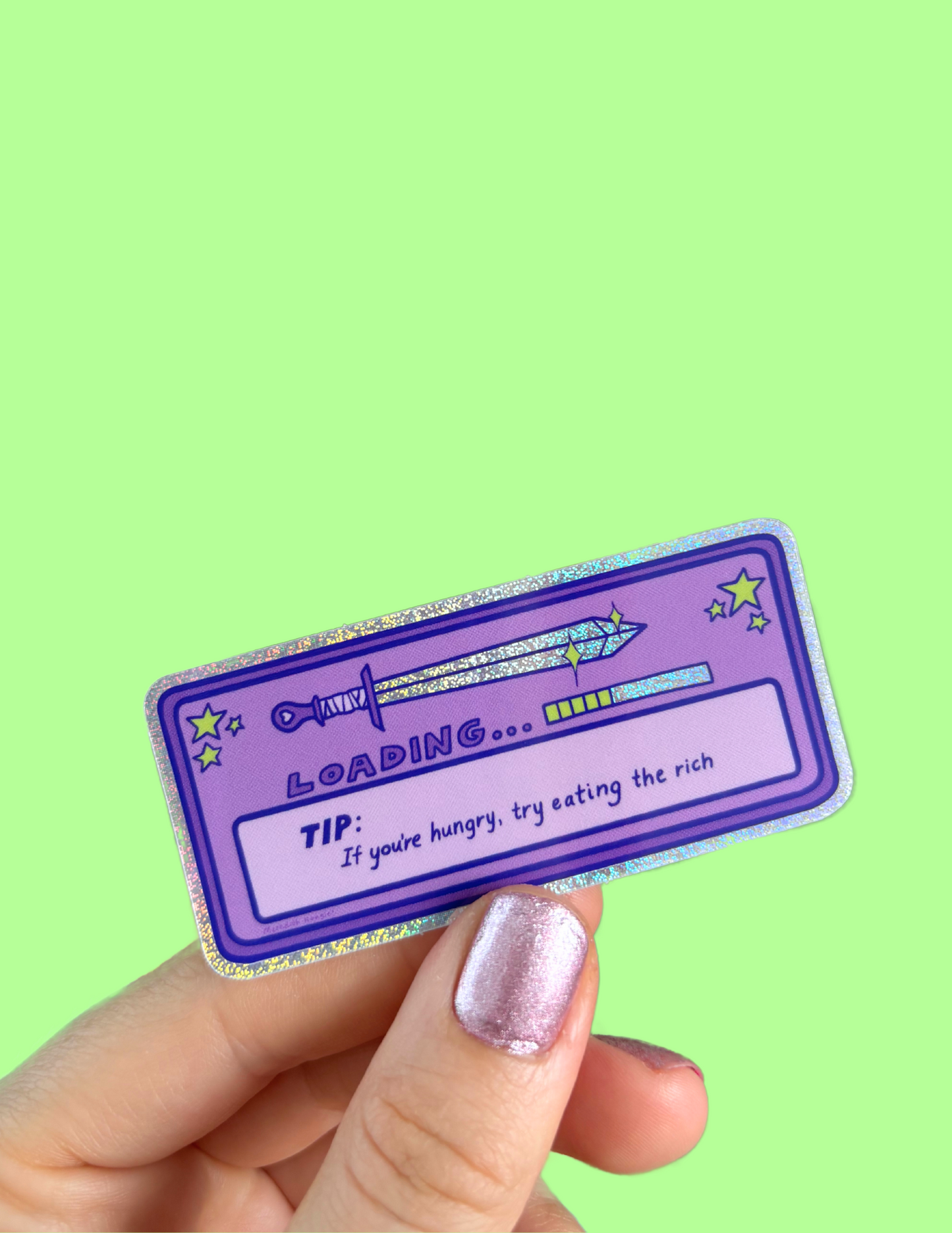 Loading Tip Eat the Rich Glitter Sticker