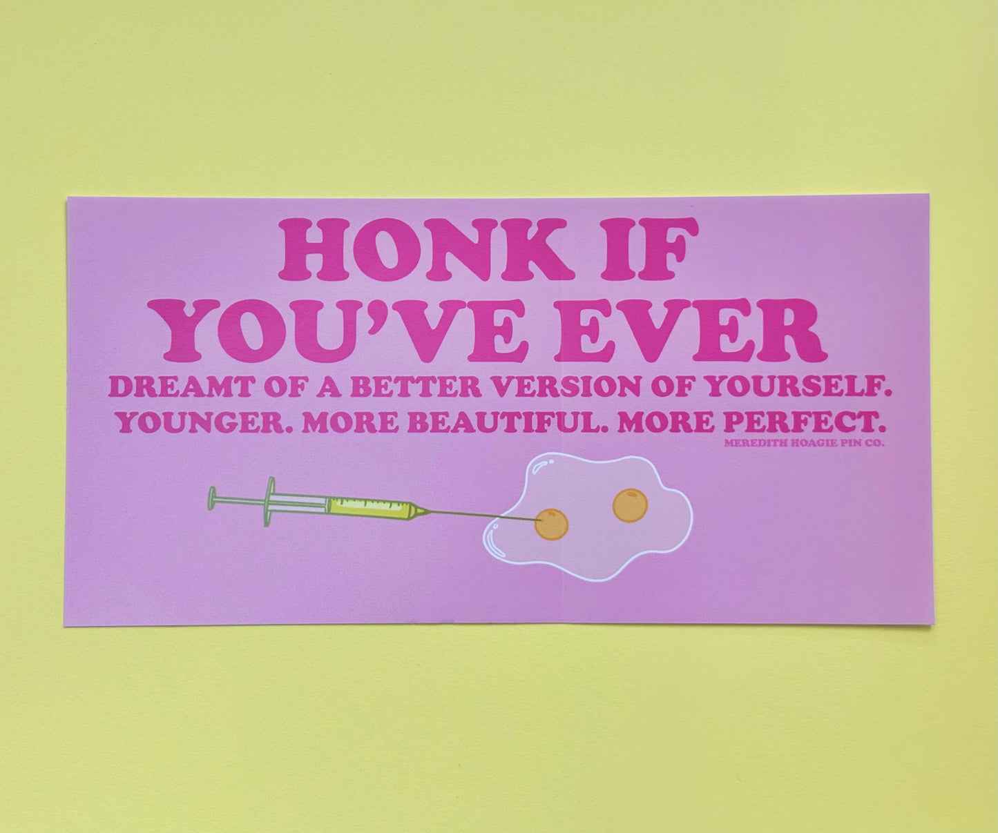 The Substance-Inspired Vinyl Bumper Sticker – Engaging Funny Car Decal with Witty, Dark Humor for Fans of Body Horror Movies