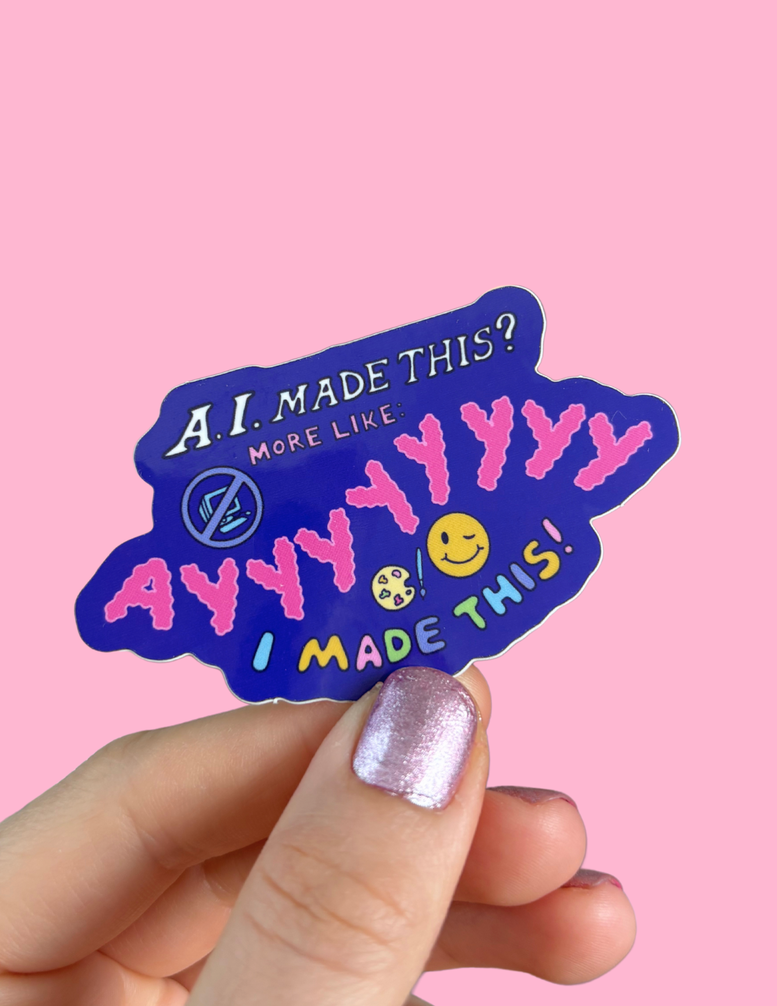 Ayy I Made This Die Cut Sticker – Meredith Hoagie