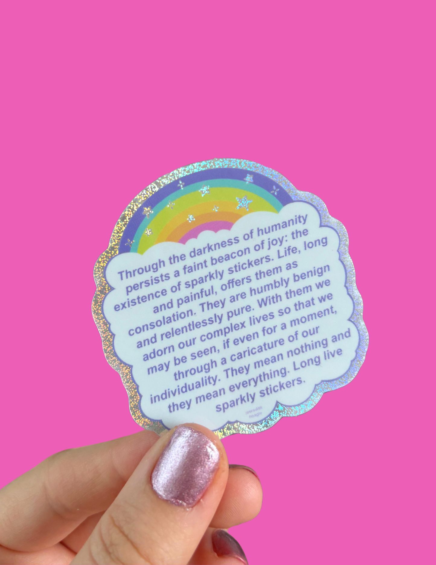 Sticker Manifesto Glitter Die Cut Sticker