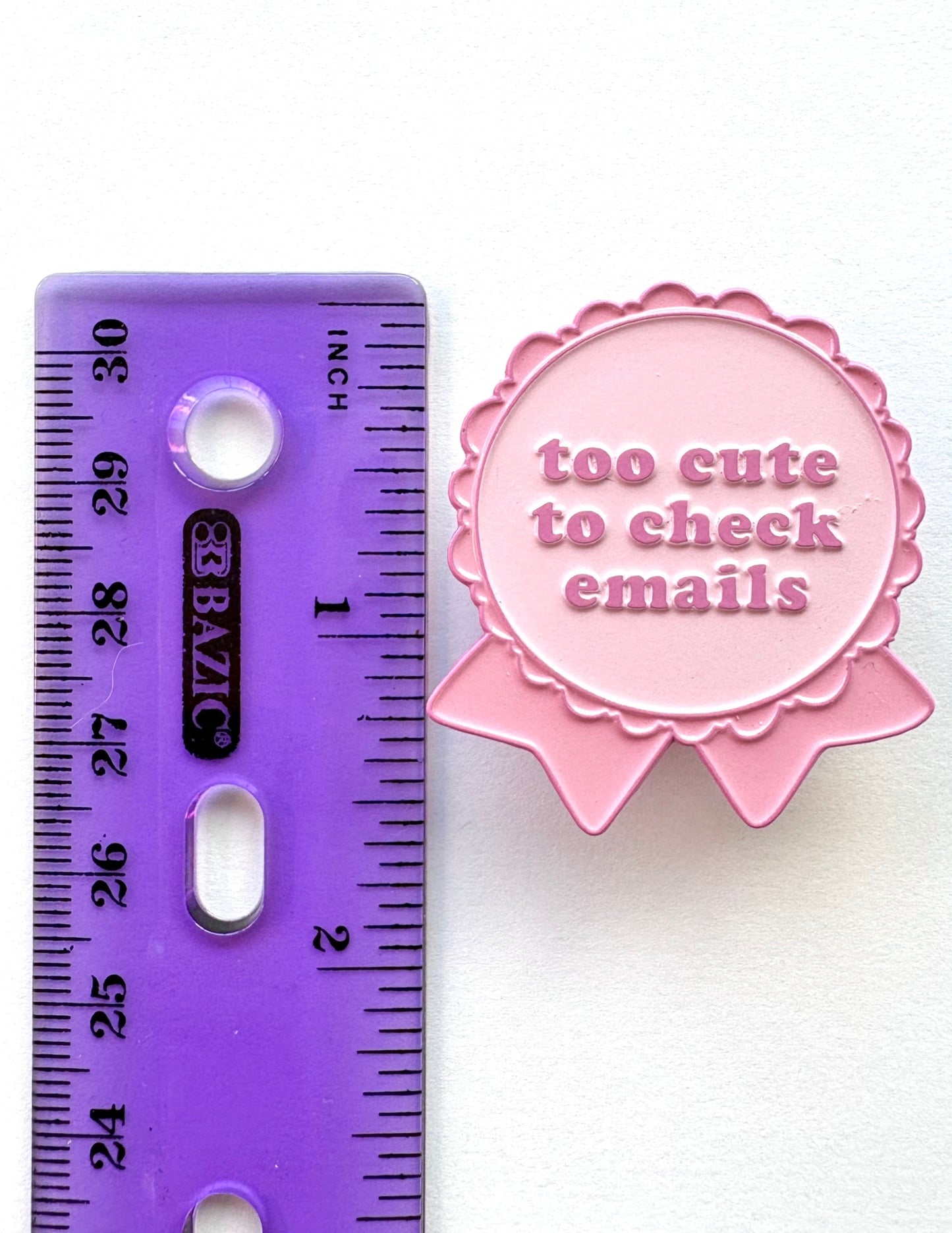 Too Cute to Check Emails Award Enamel Pin
