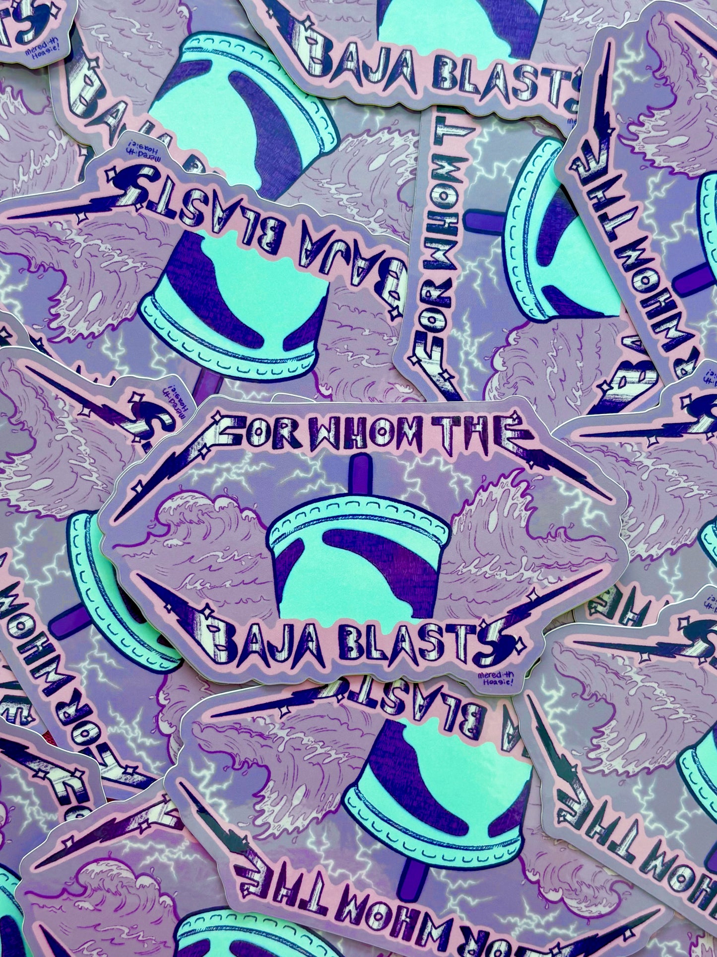 For Whom The Baja Blasts Sticker