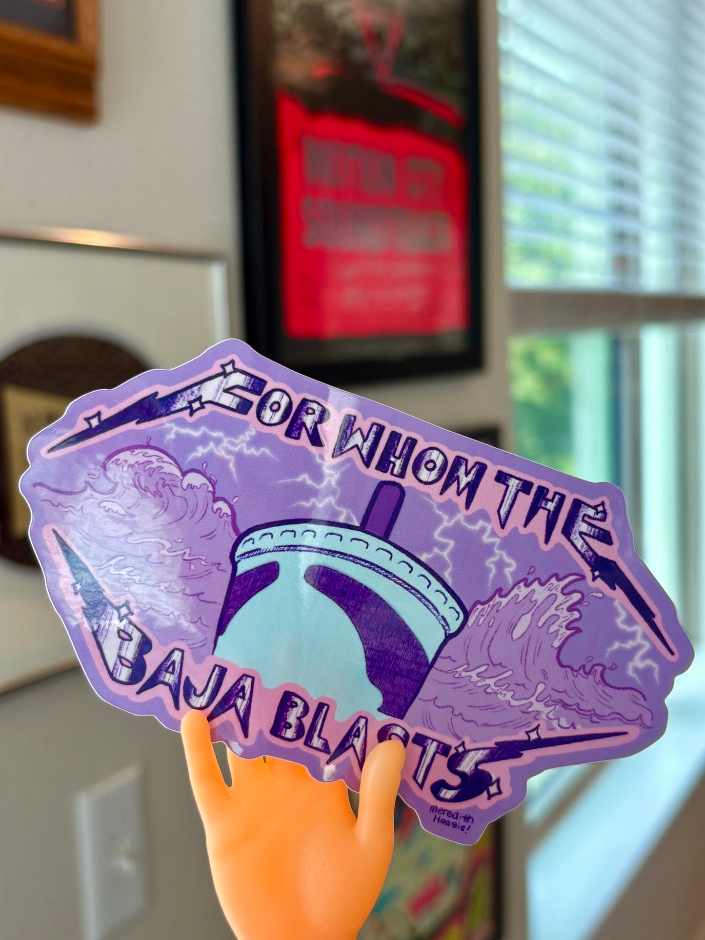 For Whom The Baja Blasts Sticker