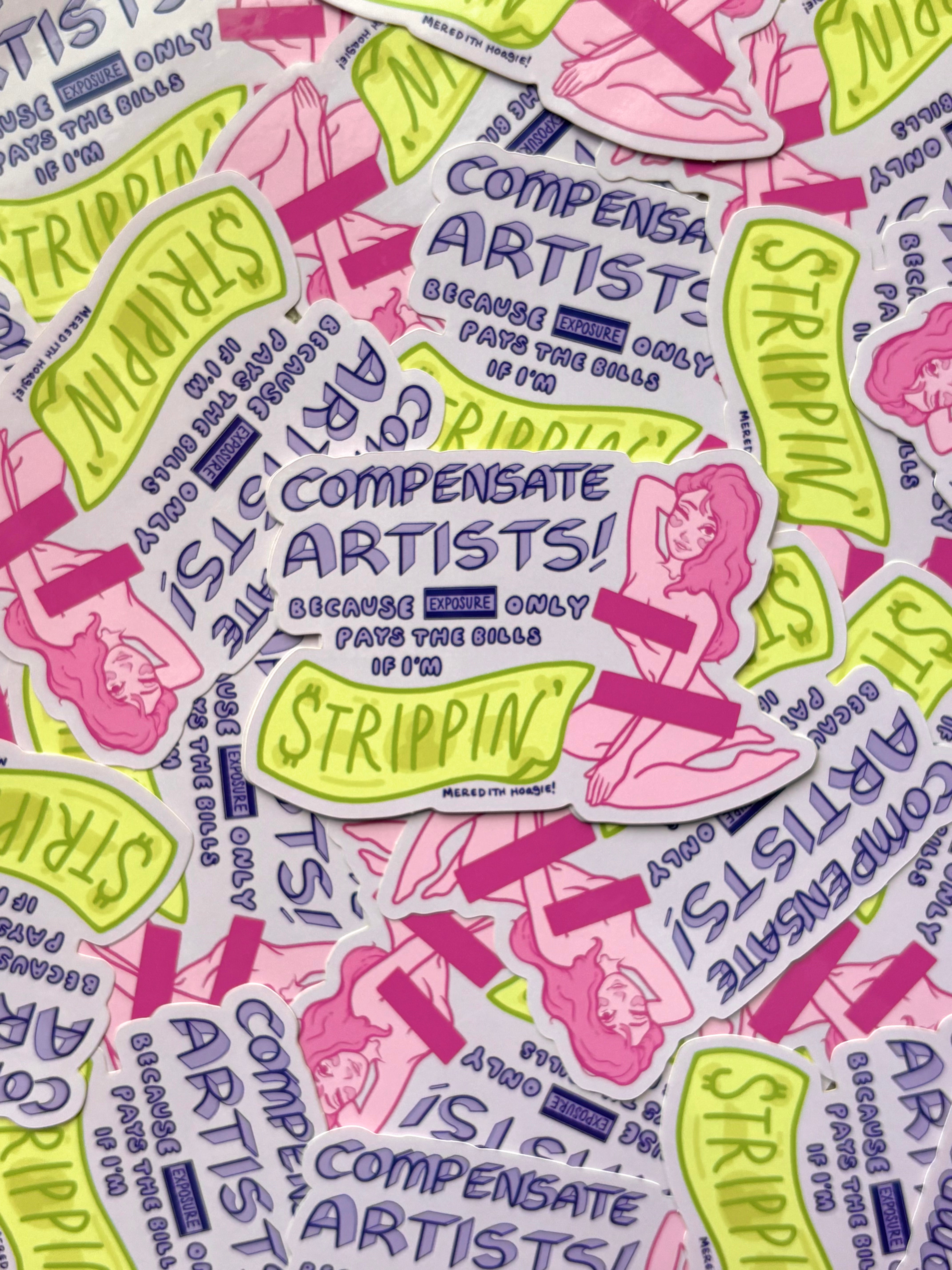 Compensate Artists Sticker – Meredith Hoagie