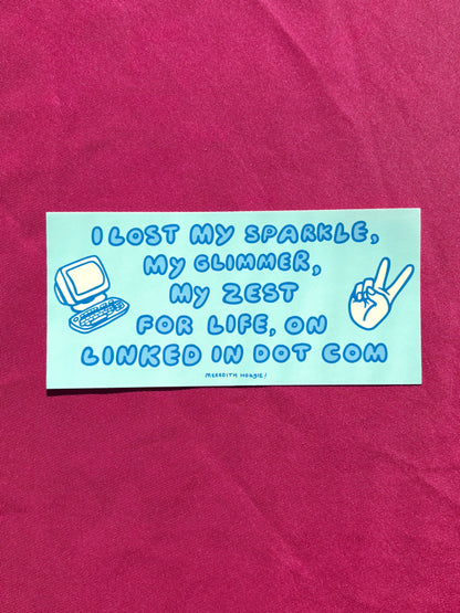 Funny LinkedIn Dot Com Sticker