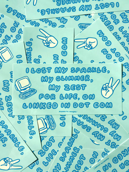 Funny LinkedIn Dot Com Sticker