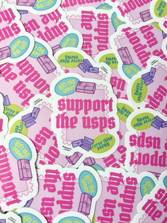 Collection of colorful stickers with text and graphics on a background of similar stickers by Meredith Hoagie