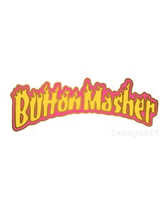 button masher gaming pin design