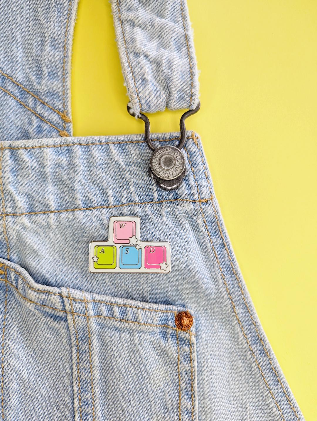 WASD PC Gaming Hard Enamel Pin,lifestyle