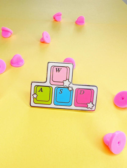 WASD PC Gaming Hard Enamel Pin