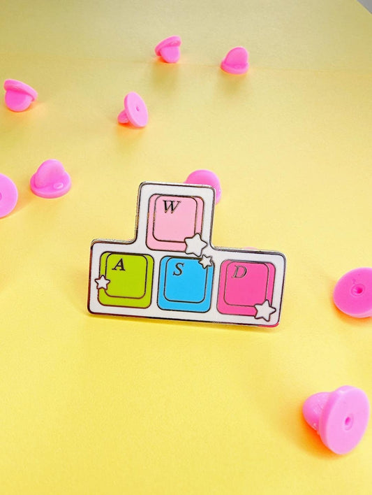 WASD PC Gaming Hard Enamel Pin