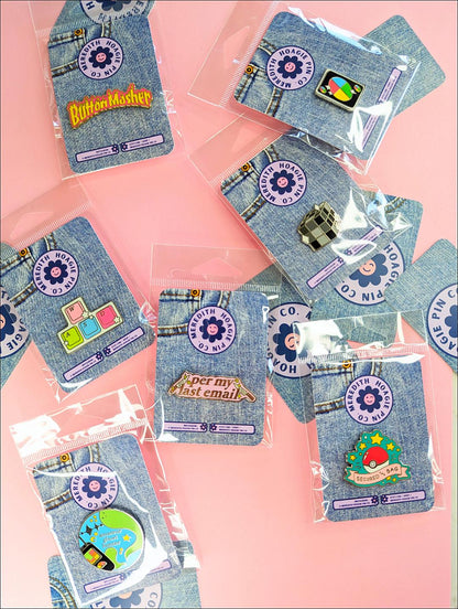 Meredith Hoagie Pin Co Enamel Pin Collection including the Secured the Bag Pokemon Enamel Pin