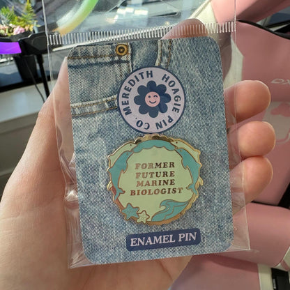 Former Future Marine Biologist Enamel Pin - Funny Sea Life Pin Badge Gift for Millenials who love Ocean Wildlife