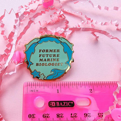 Former Future Marine Biologist Enamel Pin - Funny Sea Life Pin Badge Gift for Millenials who love Ocean Wildlife
