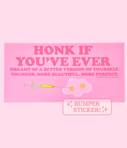 The Substance-Inspired Vinyl Bumper Sticker – Engaging Funny Car Decal with Witty, Dark Humor for Fans of Body Horror Movies