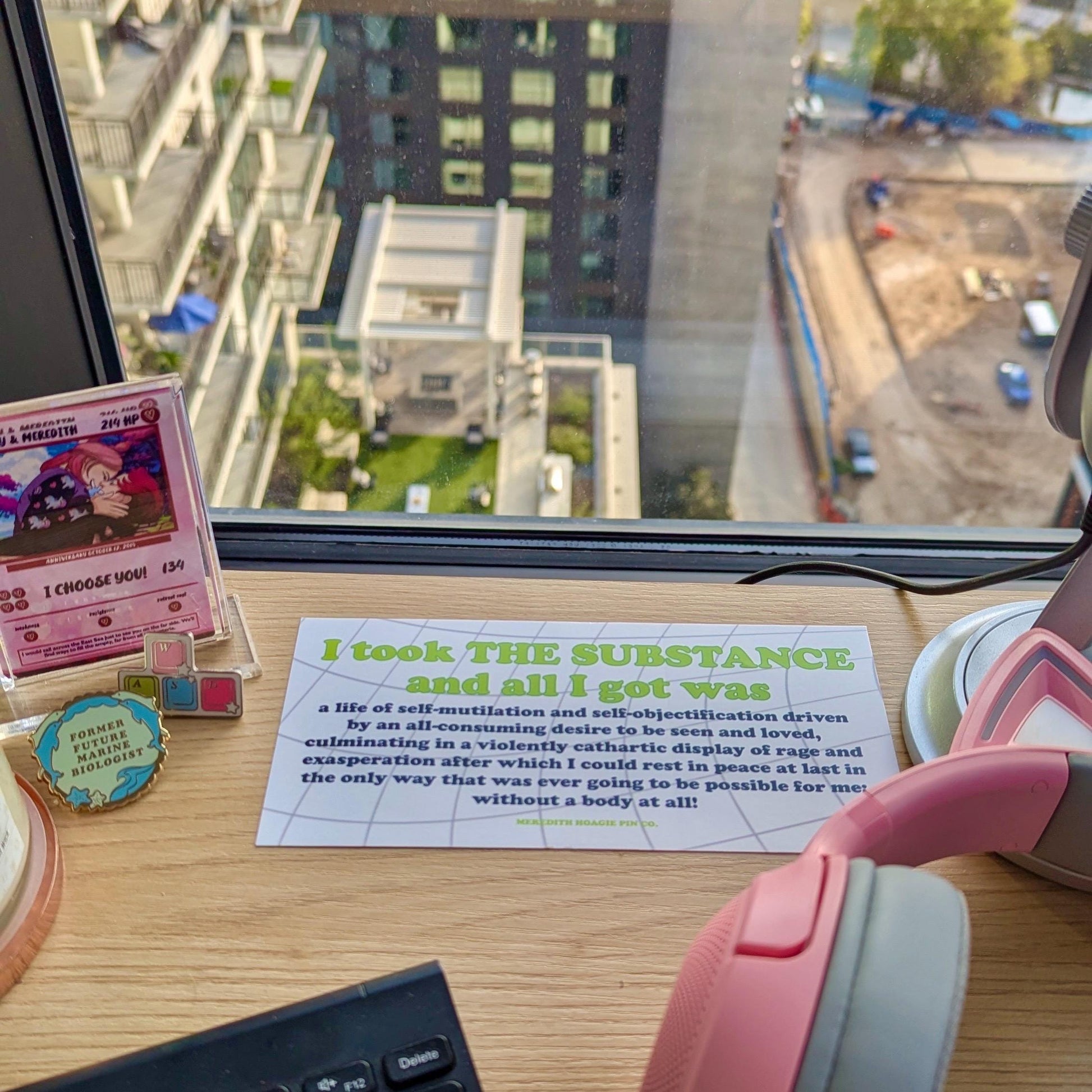 I Took the Substance Movie-Inspired Bumper Sticker – Vinyl Sticker with Darkly Hilarious Commentary on Self-Destruction for Body Horror fans