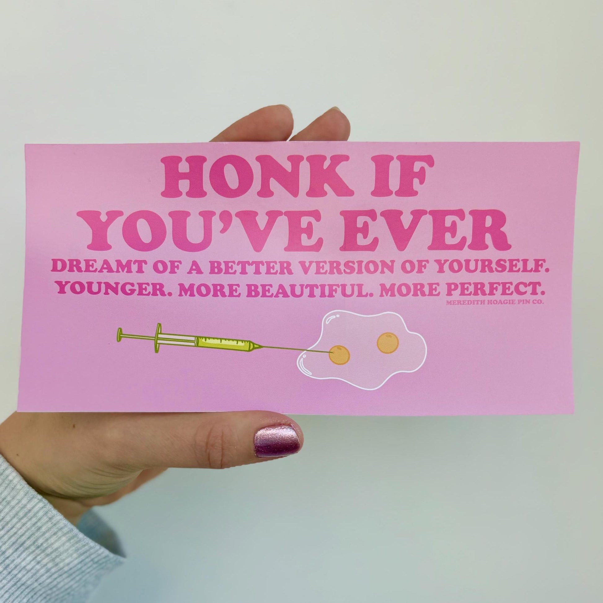 The Substance-Inspired Vinyl Bumper Sticker – Engaging Funny Car Decal with Witty, Dark Humor for Fans of Body Horror Movies