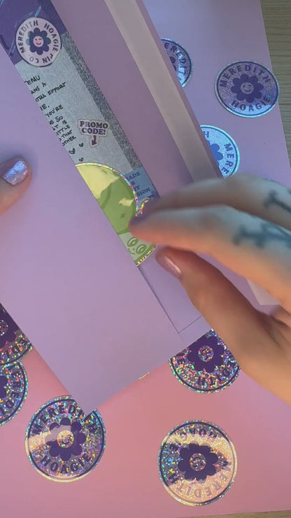 Live Fast Snail Holographic Glitter Die Cut Sticker