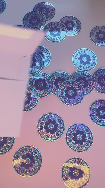 Lisa Frankly, I Don’t Give a Damn Holographic Glitter Vinyl Sticker