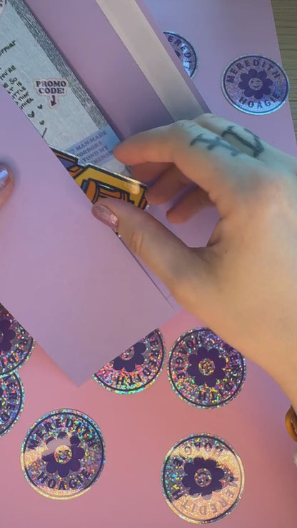 Deny Defend Depose Nerf Gun Holographic Glitter Sticker