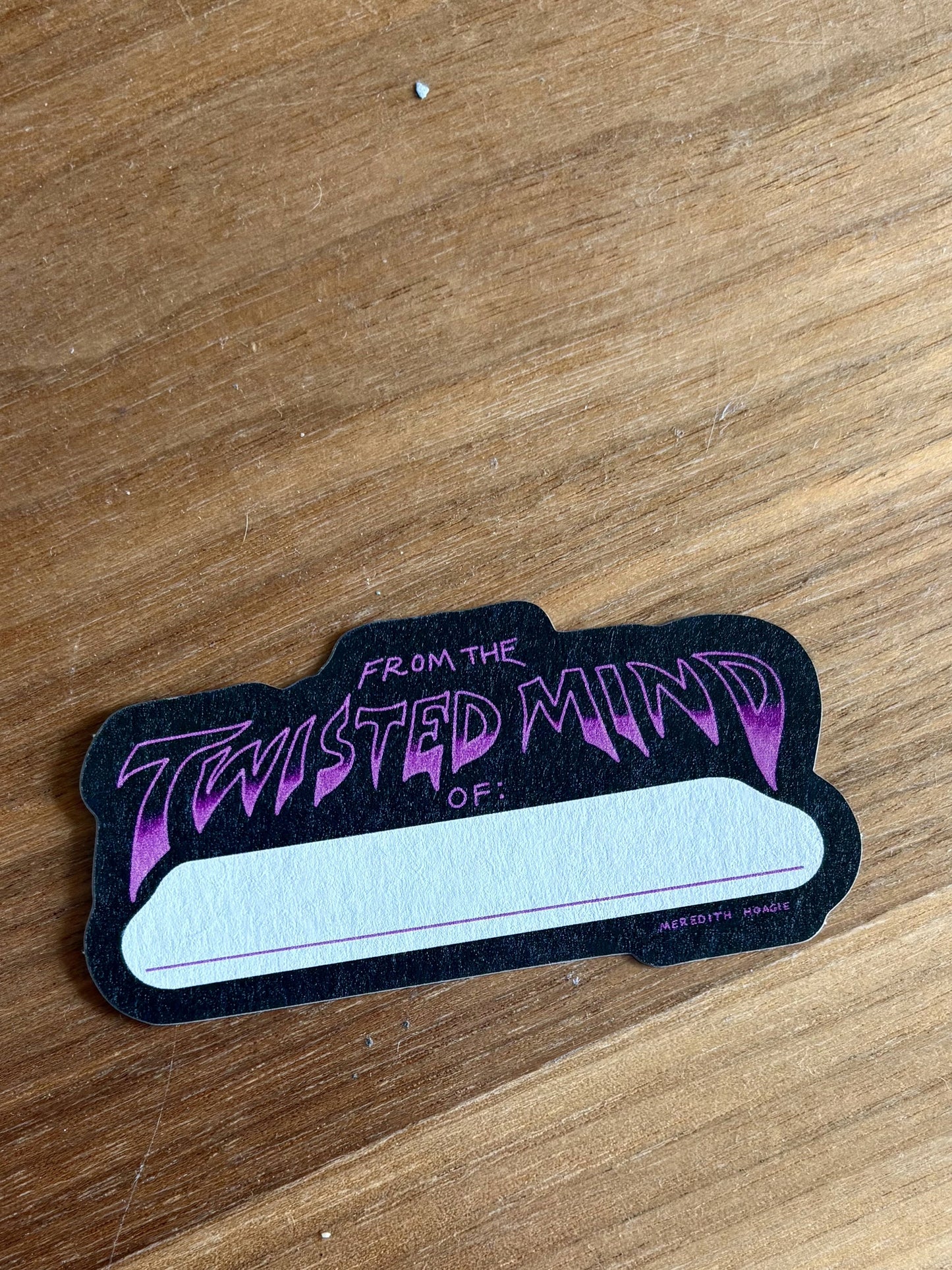 "Twisted Mind" Stuff Labels (5-pack)